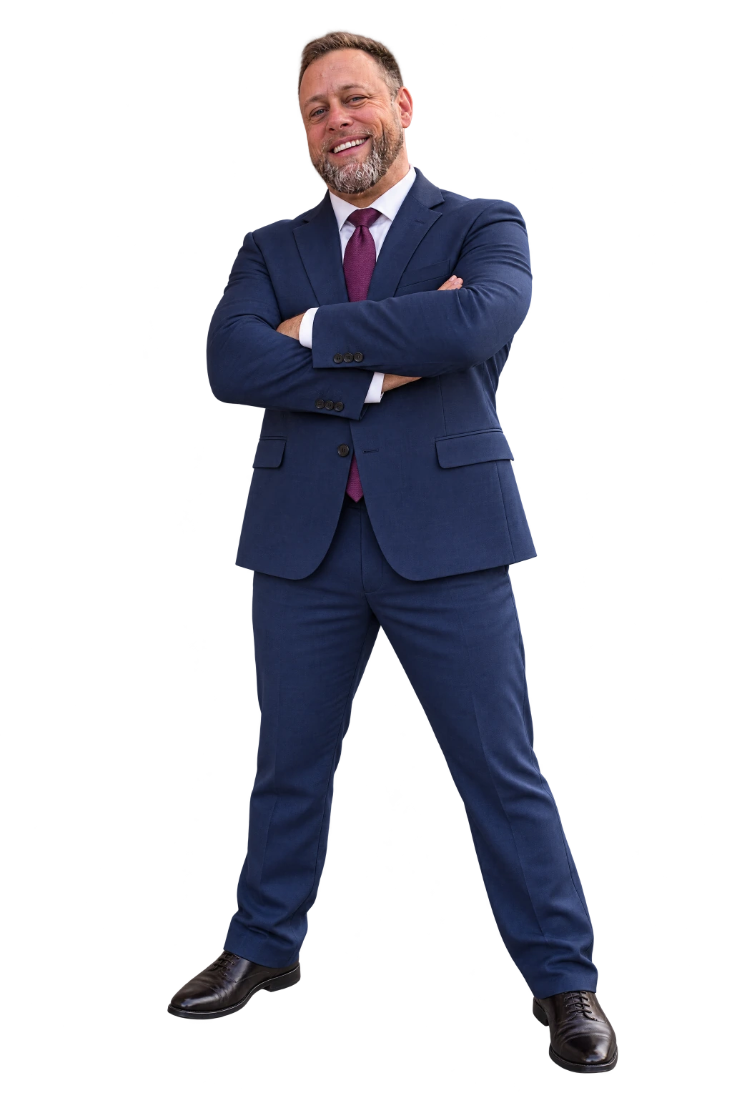 Creative full-body business portrait of Cory Boehne