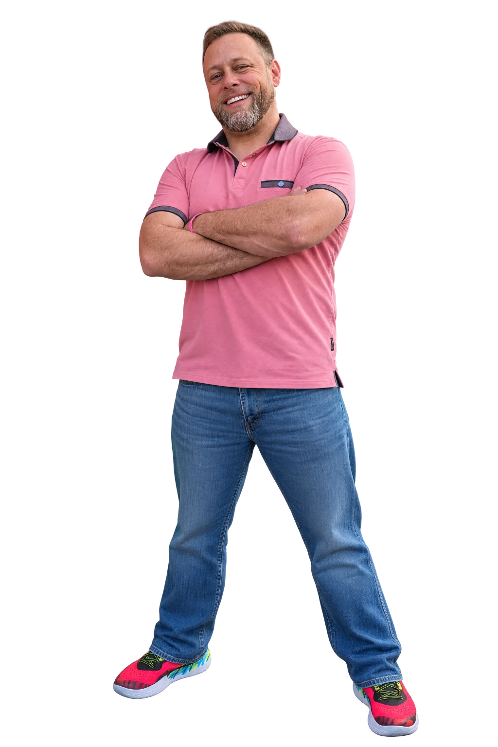 Creative full-body personal portrait of Cory Boehne