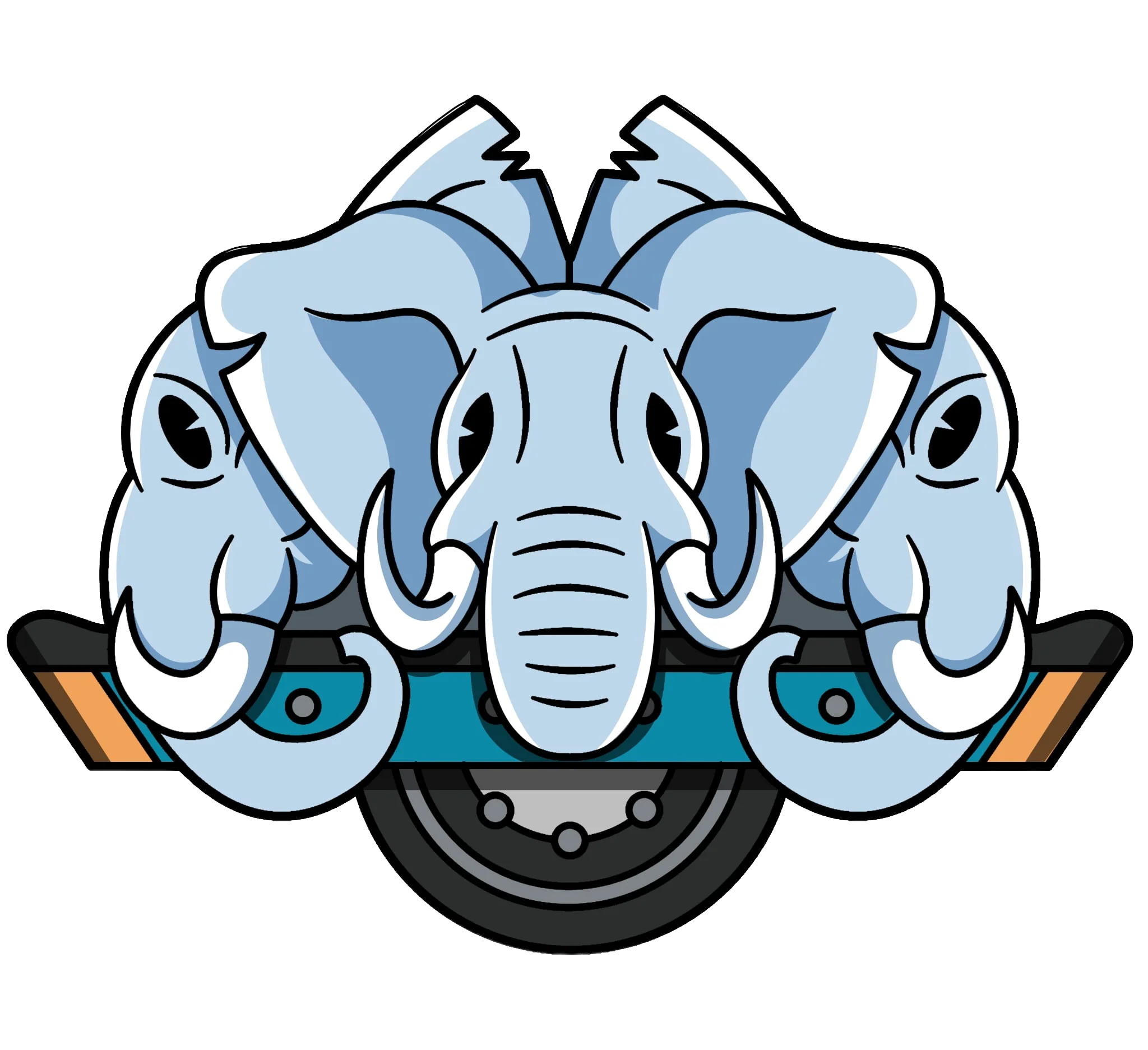 OWTG elephant and Onewheel identity artwork.