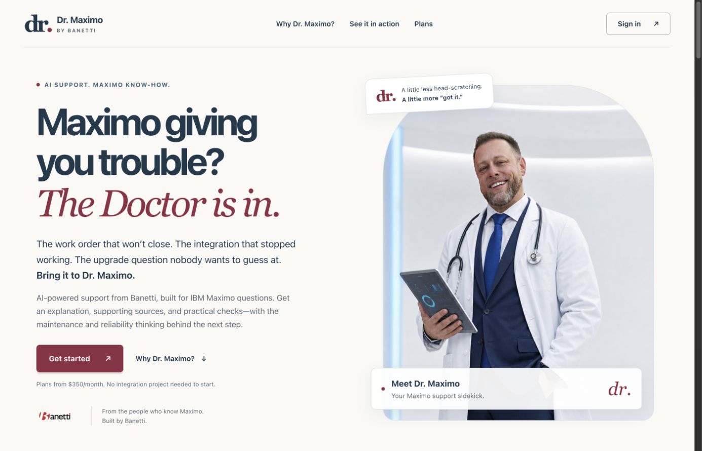 The public introduction to Dr. Maximo.