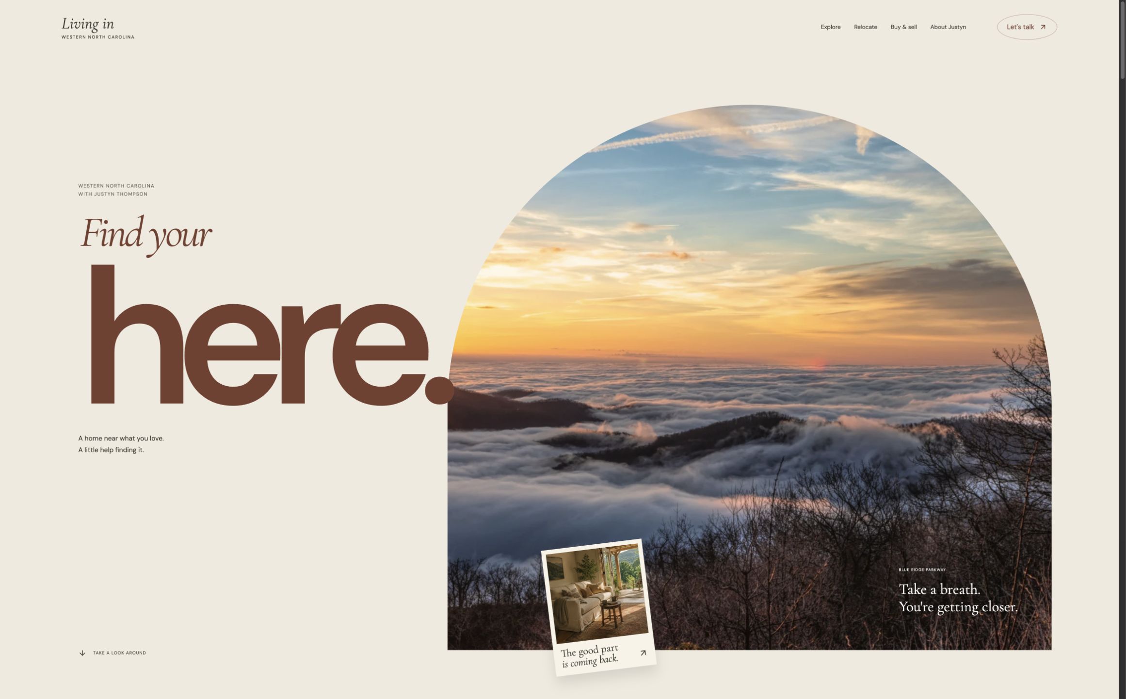 Website design for Living in Western North Carolina
