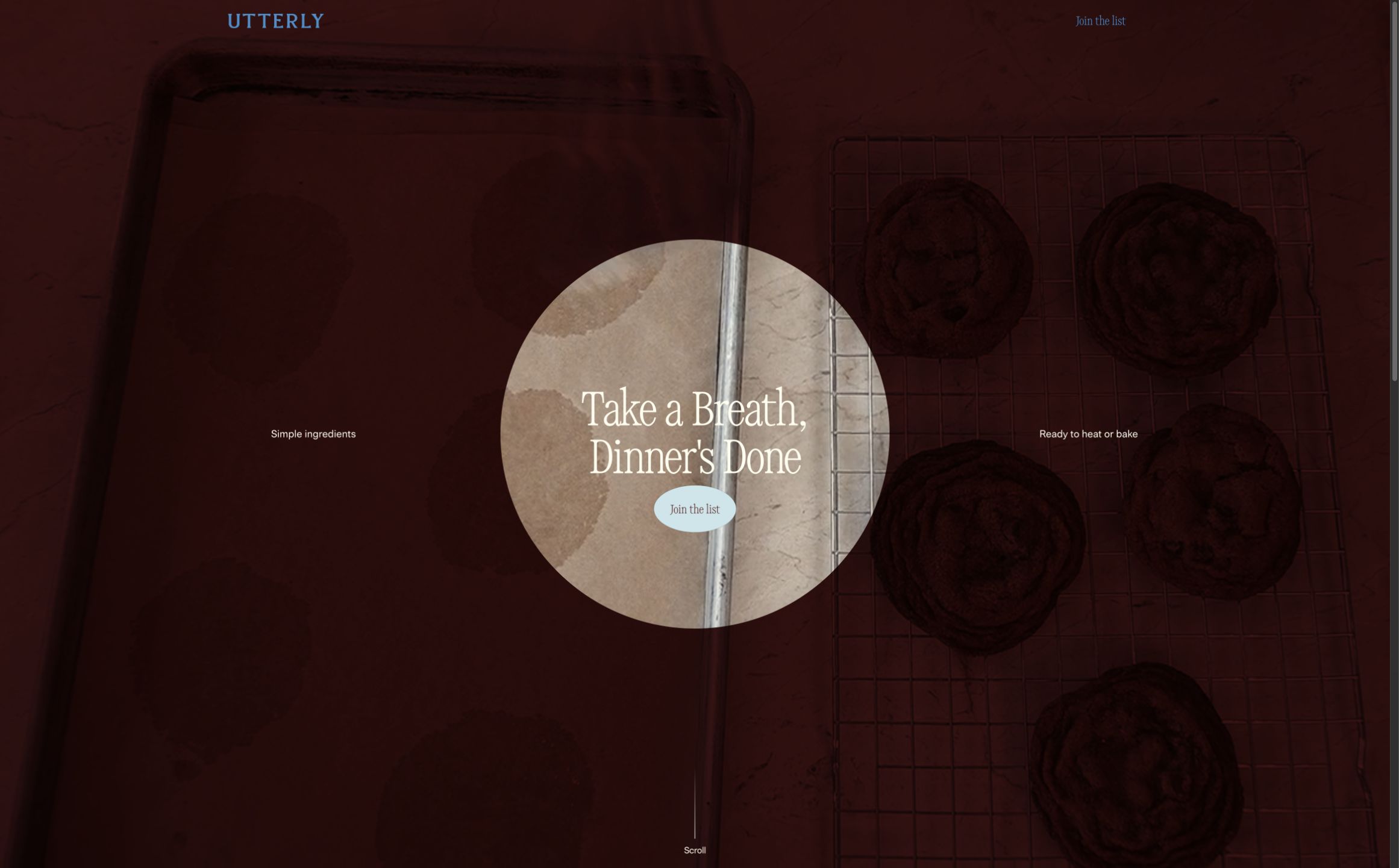 Website design for Utterly Good Foods