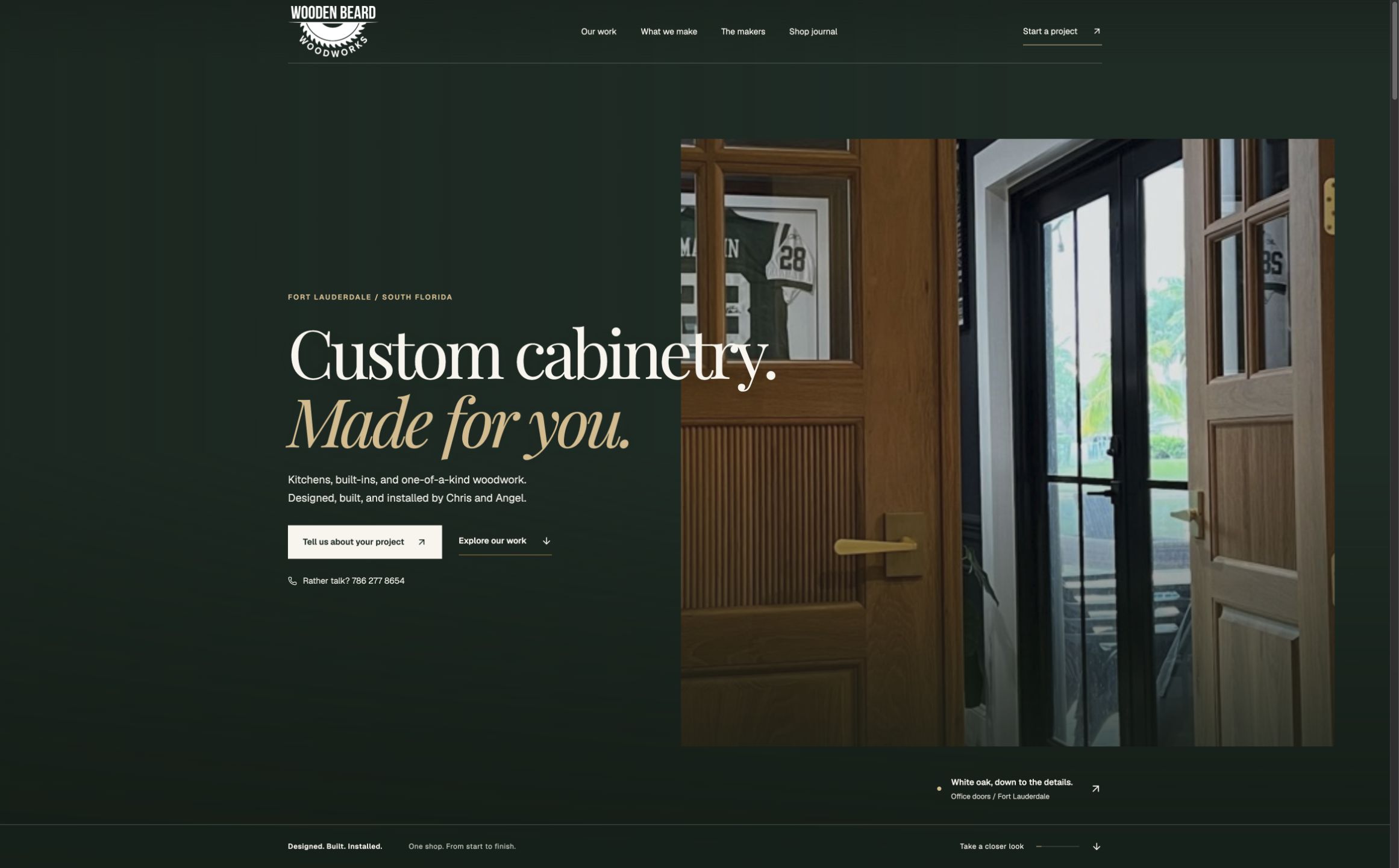 Website design for Wooden Beard Woodworks